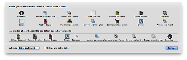 Personnaliser la barre d'outils - Cliquez pour agrandir